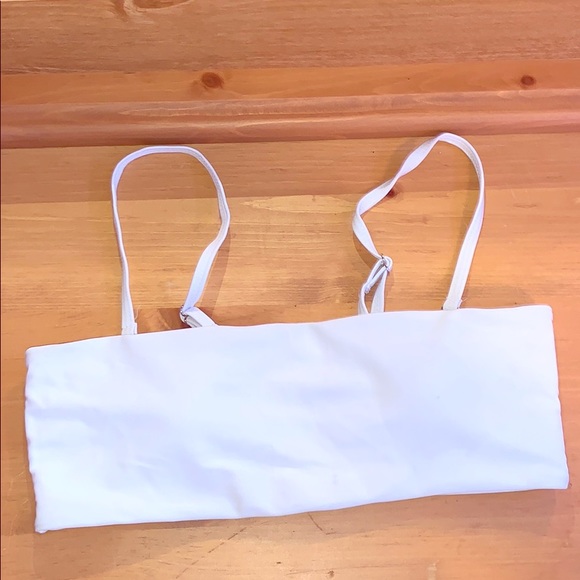 White Strapless bikini top & comes with straps - Picture 1 of 4